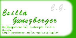 csilla gunszberger business card
